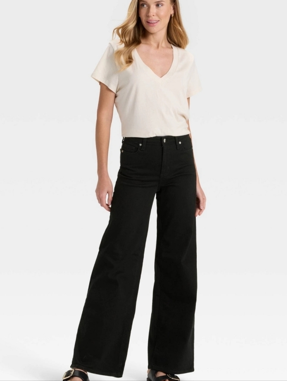 Universal Thread Black High-Rise Wide Leg Jeans
